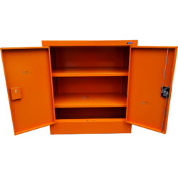 Civil Defence Large Empty Orange Cabinet  2054 (H) x 1000 (W) x 460 (D)cm