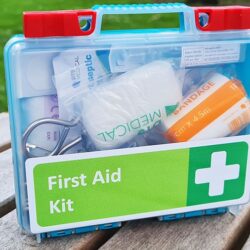 First Aid Kit in Small plastic box