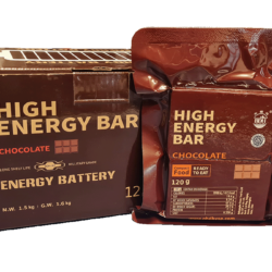 High Energy Emergency Food Ration Bars - 12 pack   120g Chocolate Flavour