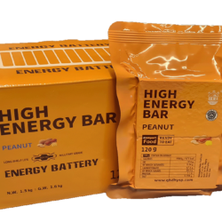 High Energy Emergency Food Ration Bars - 12 pack   120g Peanut Flavour