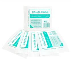 Non Woven Absorbent First Aid Gauze Swabs 2's 7.5x7.5 Sterile Pack of 5