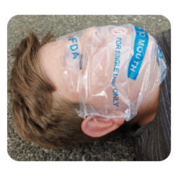 CPR Face shield Flat Type Ear loop First Aid