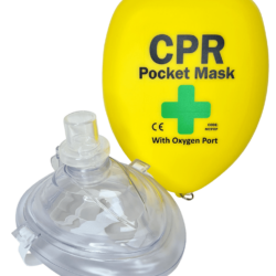 CPR Pocket Mask with Port for Oxygen Connection