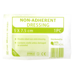 Non Adherent Dressings 7.5cmx5cm Sterile Single
