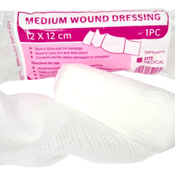 Wound Dressing Combo Pad And Bandage Medium 12cm x 12cm Single Sterile