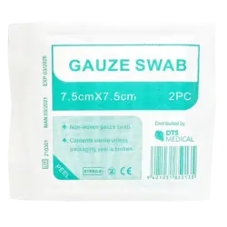Non Woven Absorbent First Aid Gauze Swabs 2's 7.5x7.5 Sterile