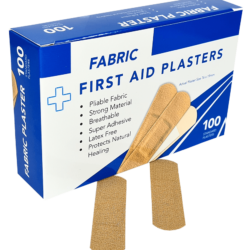 Fabric Regular Plasters Skin Colour 19mm x 76mm 100's Boxed