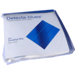 Detecta-Blue, Visual And Metal Detectable Plasters Blue Plasters 2m Dressing Strip