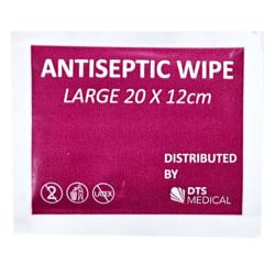 Antiseptic First Aid Wound Wipes 12cm x 20cm Singles Individually Sealed