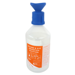 Eye & Wound Wash Saline Solution Sterile,  500 ml with Eye Wash Attachment