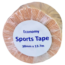 Fabric Sports Tape Economy Single Roll Wrapped 38mm x 13.7m