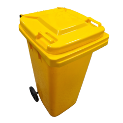 Yellow Wheelie Bin 120 Litre