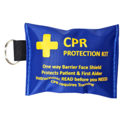 CPR Key Ring Pouch Blue - with CPR Shield