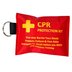 CPR Key Ring Pouch Red with CPR Only