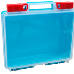 First Aid Box Plastic, Green Base Clear Lid, Large Empty No Stickers Blank
 145x115x45mm