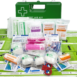 First Aid Kit Office 1-25 Person Green Wall Mountable Plastic Box