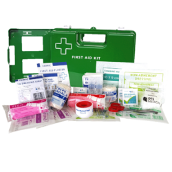 First Aid Kit Office 1-5 Person Green Wall Mountable Plastic Box