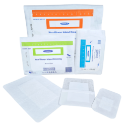 Island Dressing Adhesive Non Woven Pack, Contains 3 of each size dressing Sterile (3 of 7.5x5cm) (3 of 8x10cm) (3 of 10x15cm)