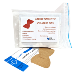 Fabric Finger Tip Plasters Skin colour Packet of 50