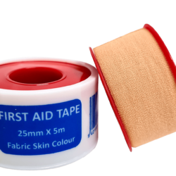 Fabric First Aid Medical Tape Skin Colour, 25mm x 5m Cap and Spool