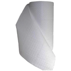 Oil / Hydrocarbon Absorbent Roll of Pad Material, heavy weight dimpled 80cm wide 50m Long, perforated for easier tear off