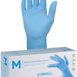 Nitrile Examination Gloves Powder Free - Blue, XS, 240mm Cuff, 5.0g