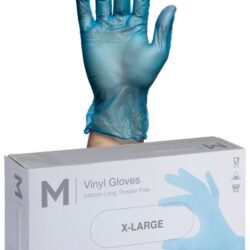 Vinyl Gloves Powder Free - Blue, XL, 240mm Cuff, 5.0g