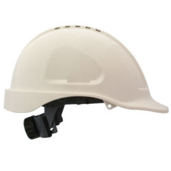 White Vented Rachet Hard Hat