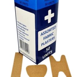 First Aid Plasters Fabric Assorted 50’s Sleeve of 5