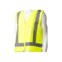 Hi Viz Yellow Safety Vest with Silver Reflective Tape TTMC-W size Medium